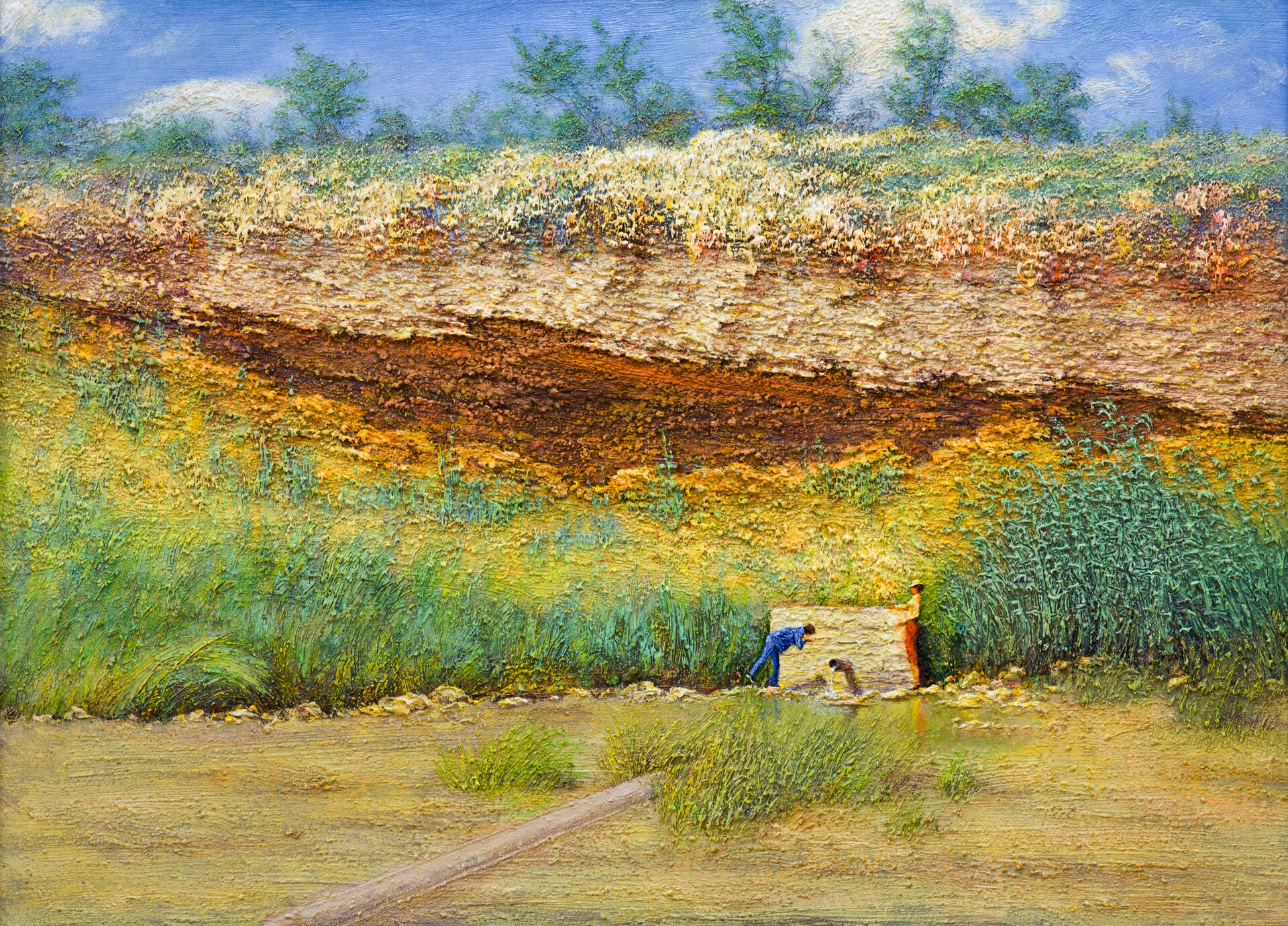 «Родник в х. Сафьяново» (х., м.), 53 х 73, 2014 г. 