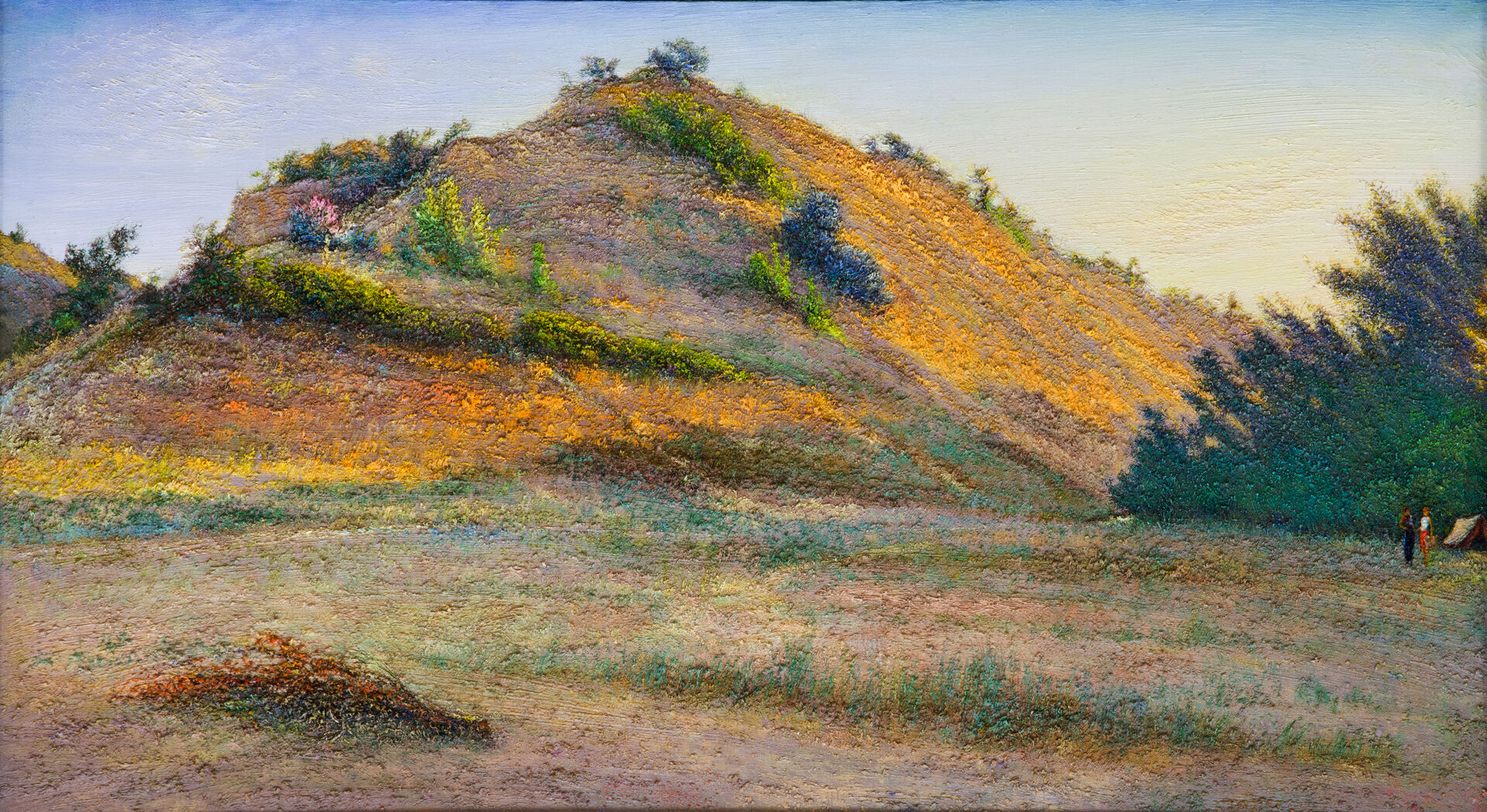 «Лебяжий яр утром» (х., м.), 51 х 87, 2005 г.
