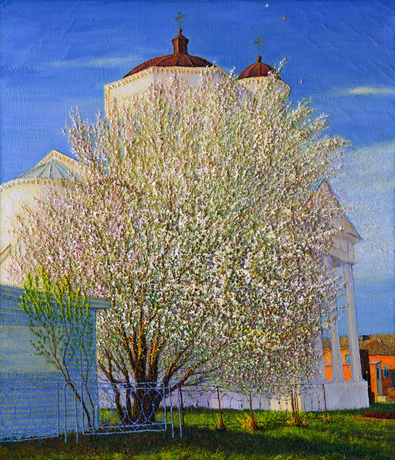 «Цветущая алыча» (х., м.), 61 х 71, 2014 г.