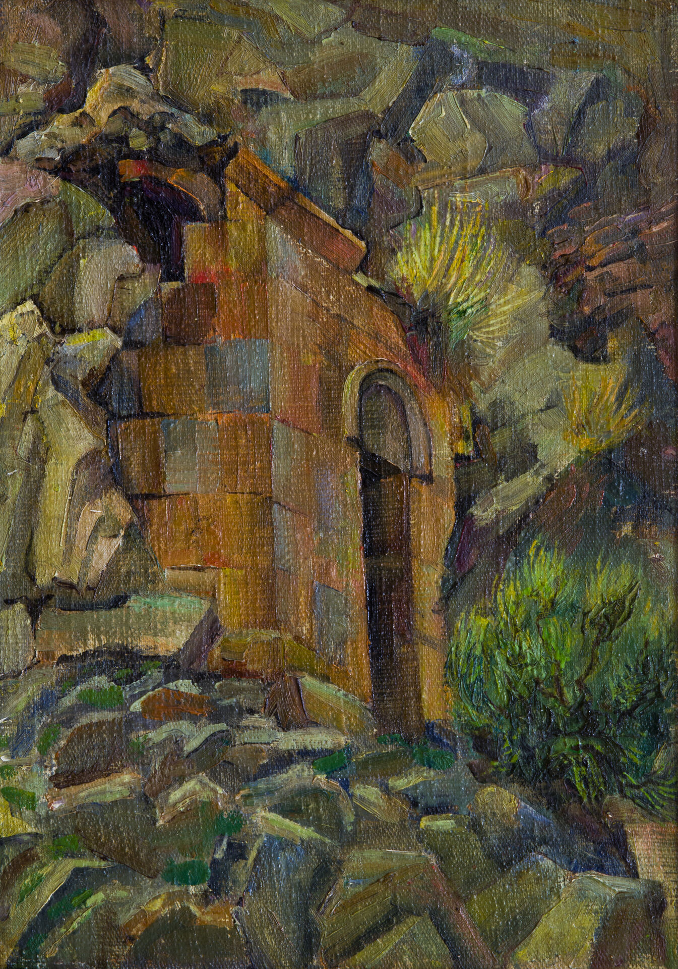 «Часовня в Ошакане» (к., м.), 35 х 25, 1972 г. 