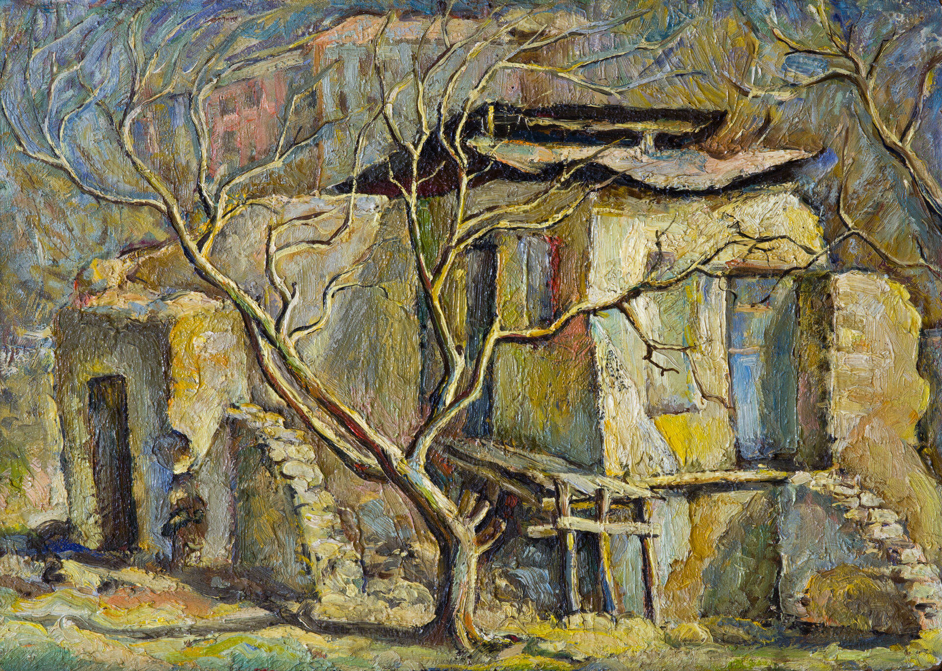 «Вид из мастерской» (к., м.), 35 х 51, 1971 г.