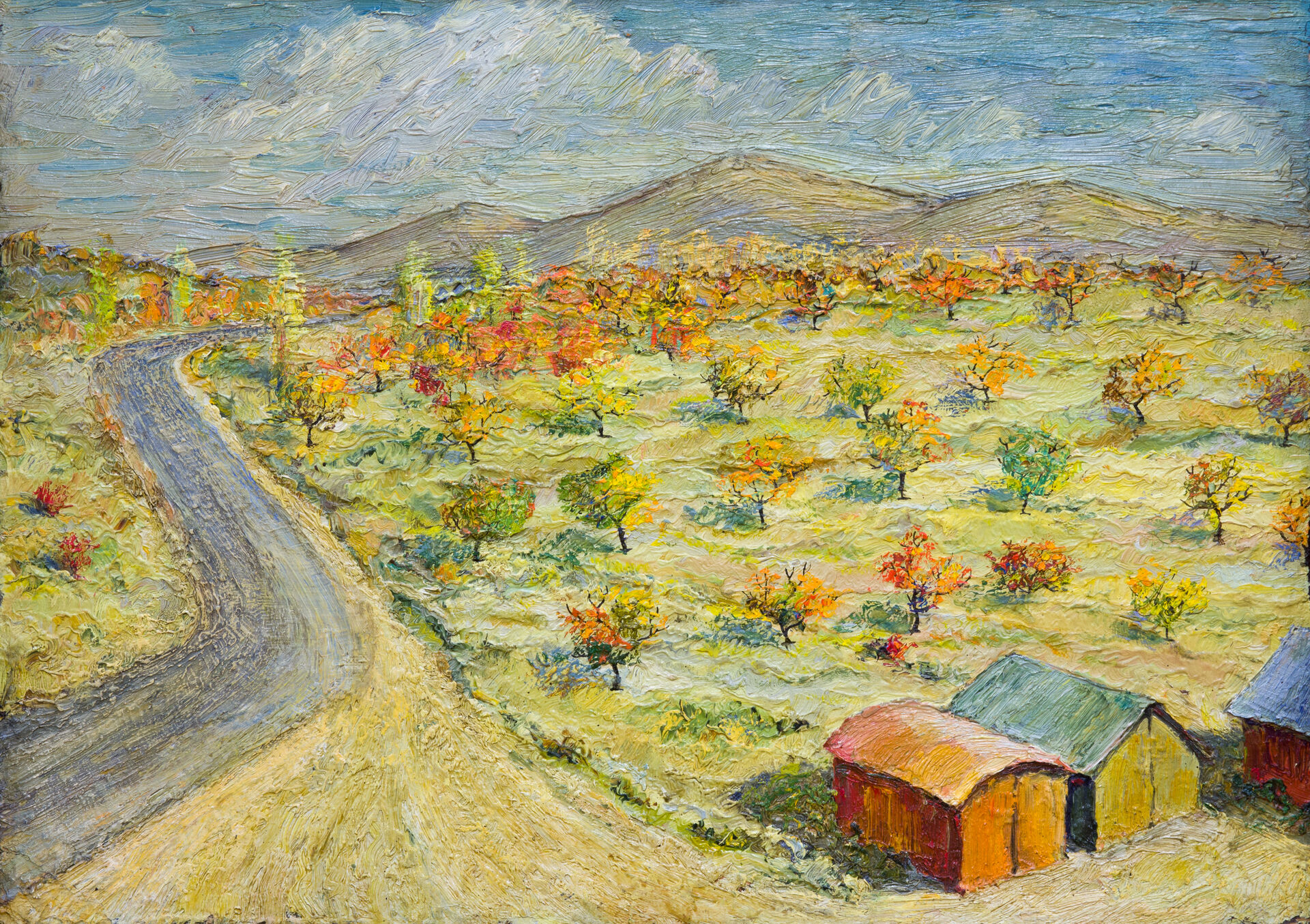 «Дорога на Гарни. Осень» (к., м.), 34 х 49, 1972 г. 
