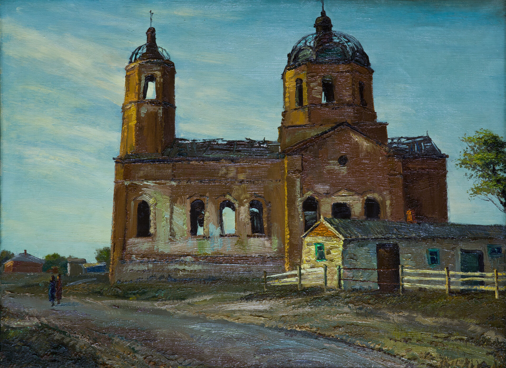 «Церковь в селе Мец-Сала» (х., м.), 56 х 76, 1988 г.