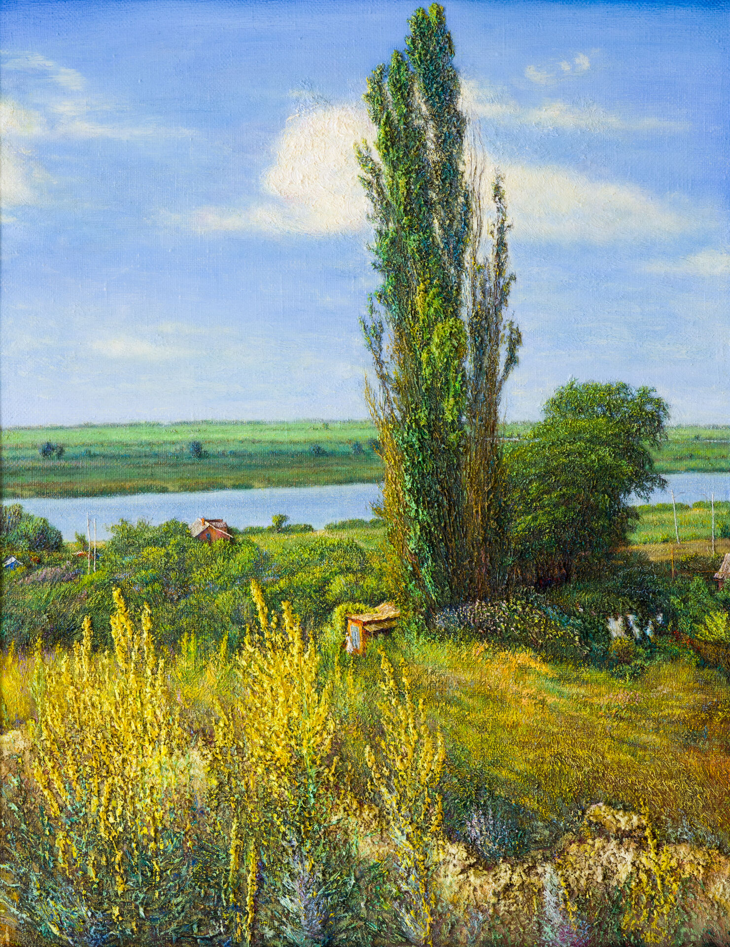 «Тополь пирамидальный» (из серии «Камни Танаиса») (х., м.), 81 х 63, 2007 г. 