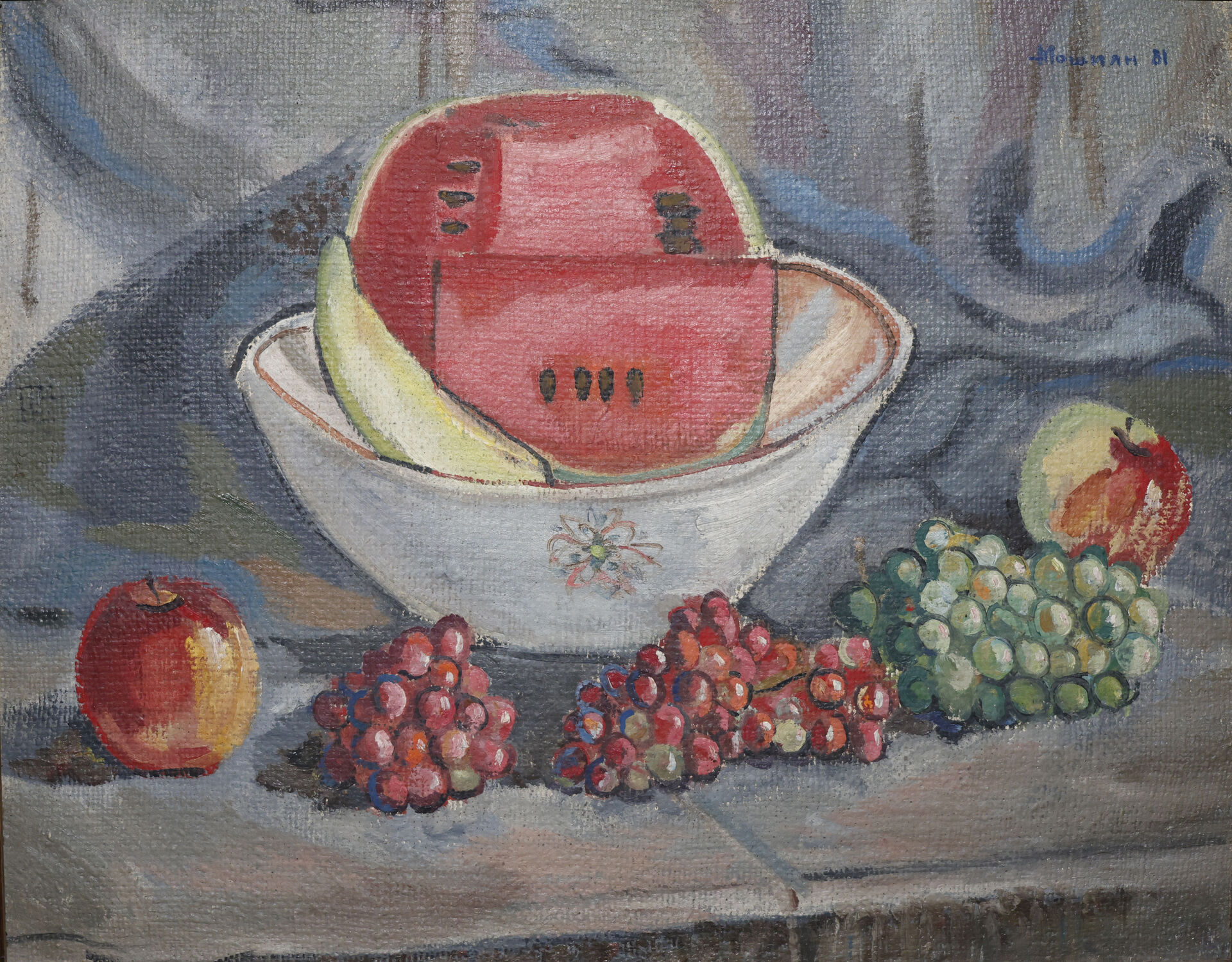 1981 «Натюрморт с арбузом» холст, масло 75 × 60 см