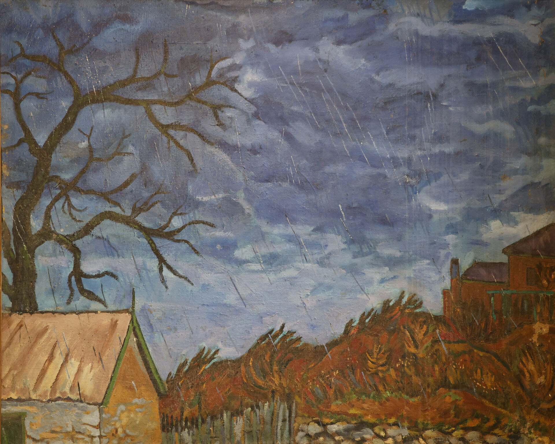 1981 «Осенний дождь» холст, масло 110 × 89 см