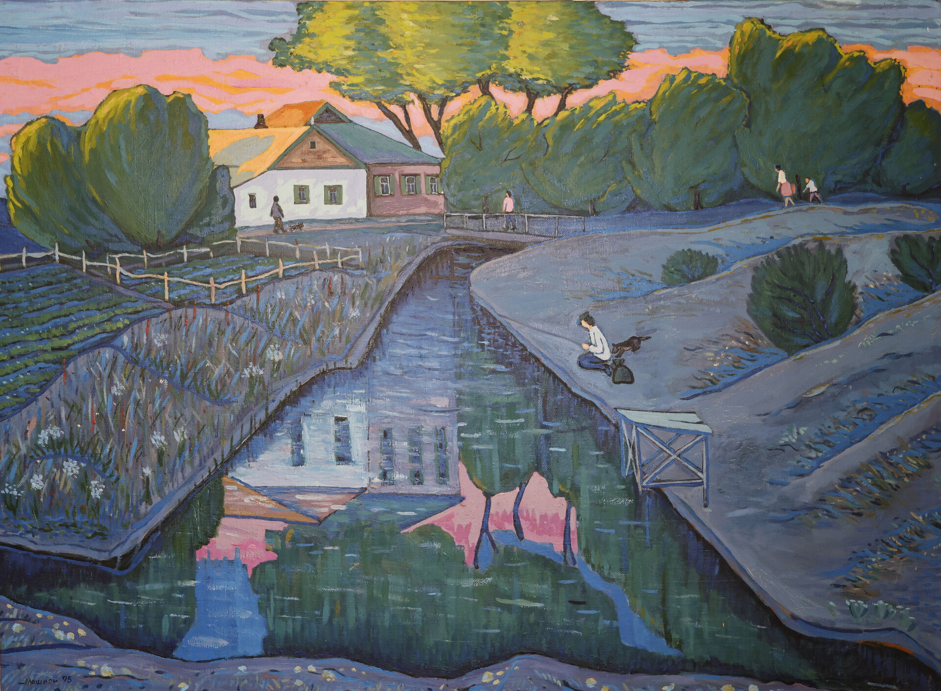 1995 «У речки» холст, масло 120 × 90 см