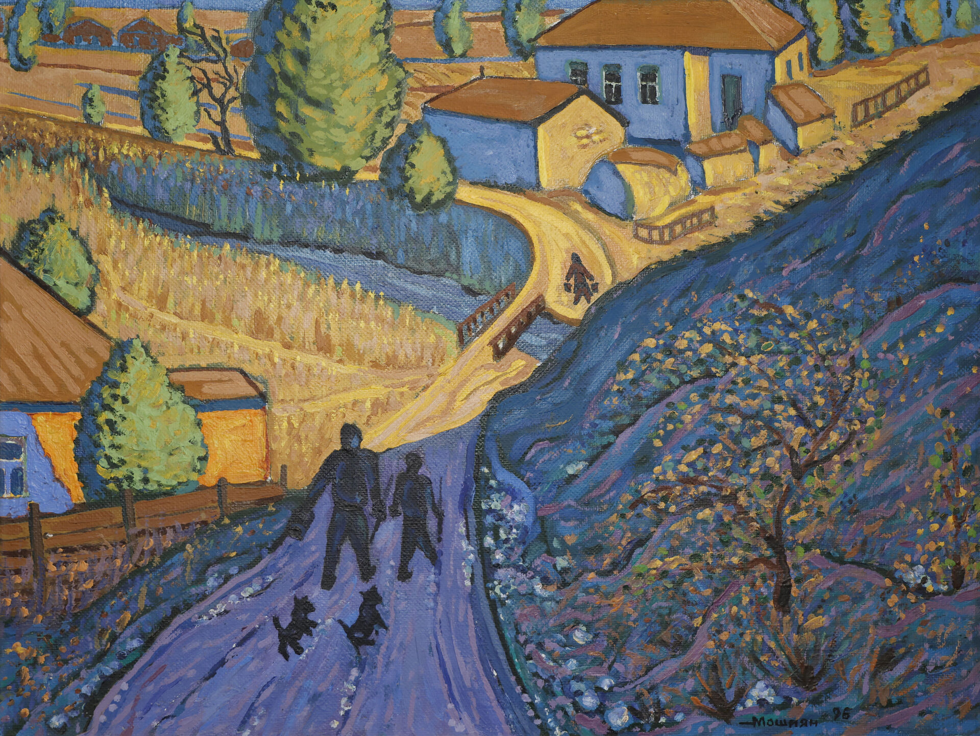 1996 «Деревенский мотив» холст, масло 62 × 47 см