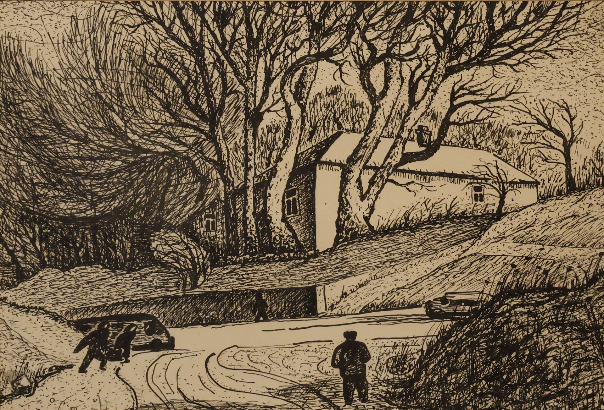 2006 «Таганрогская трасса» бумага, тушь 40 × 30 см