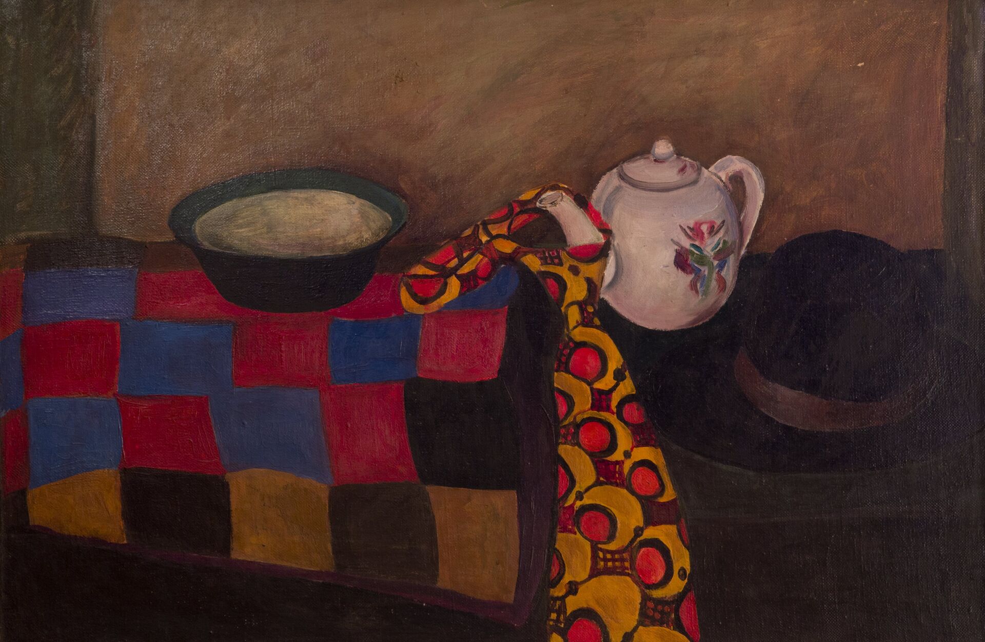 Натюрморт с чайником. Х., м.30х60. 1987г._1