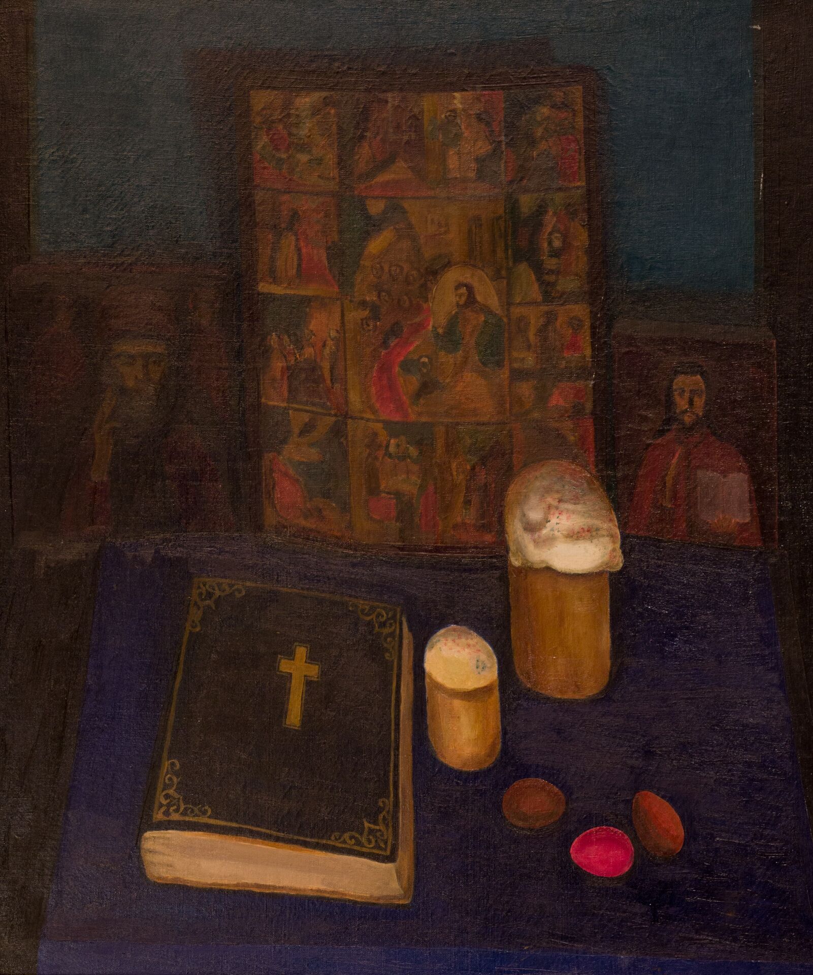 Пасхальный натюрморт. Х., м.Х., м. 100х85. 1980 г.