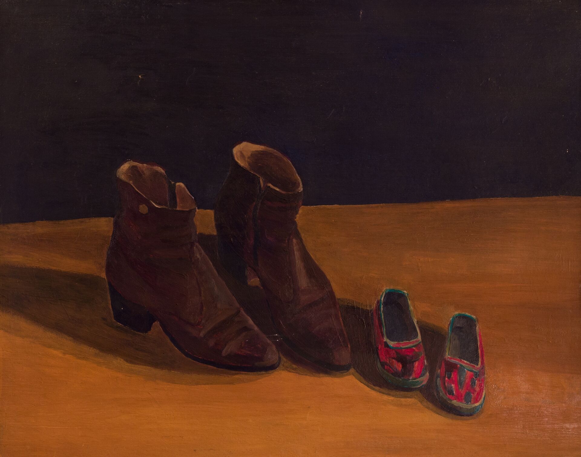Натюрморт с башмаками.Х., м. 87х68. 1984г.